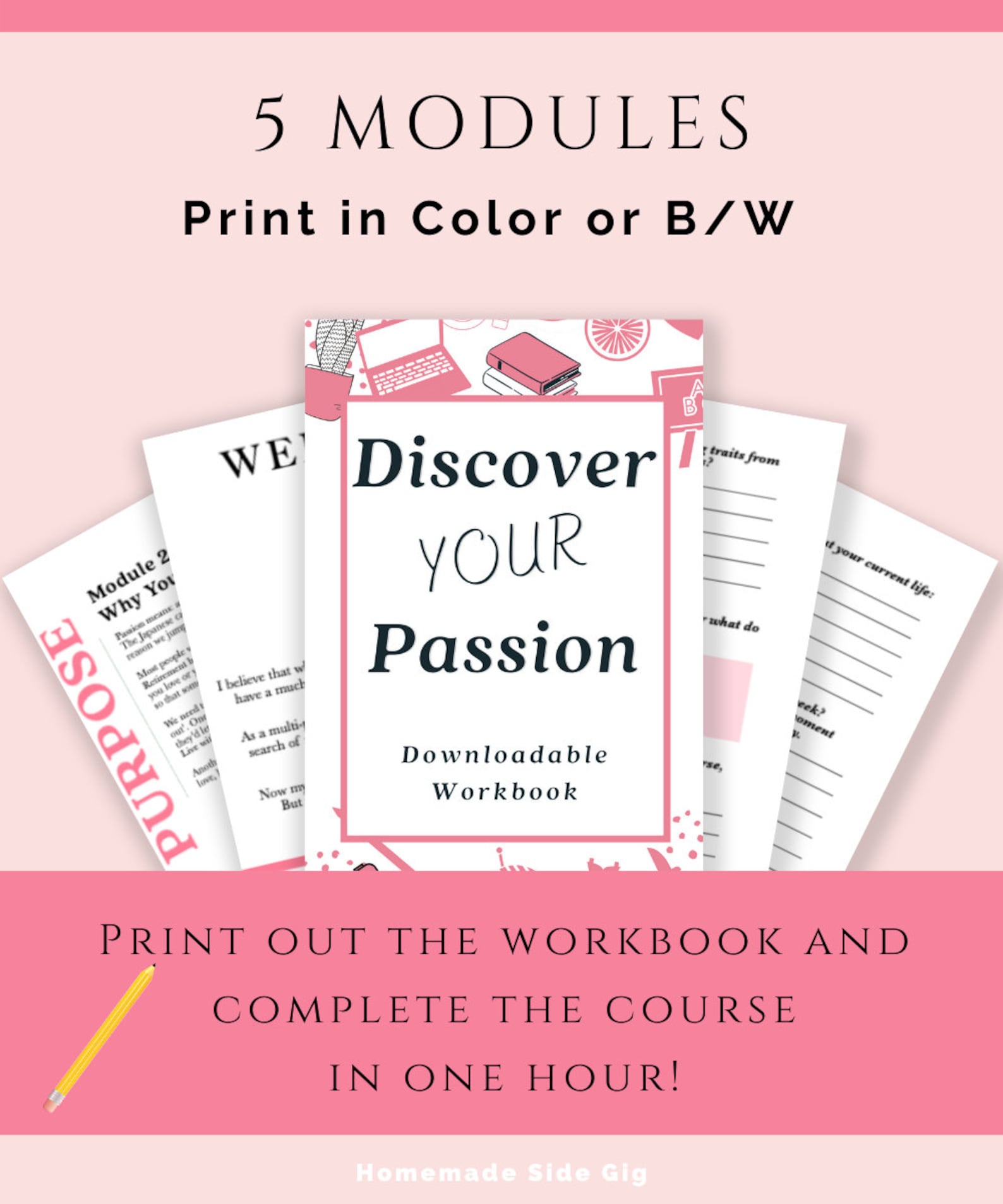 Discover Your Passion Course Printable Digital Pdf Etsy 