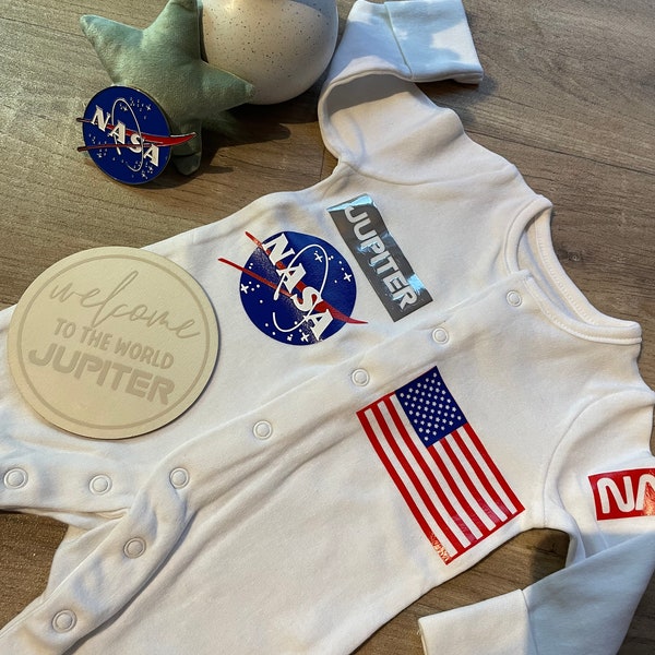 NASA Astronaut Babygrow Schlafanzug • Option zur Personalisierung
