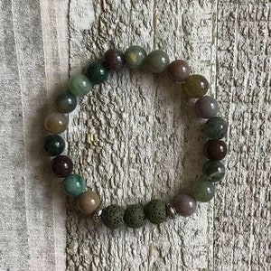 Agate Essential Oil Diffuser Bracelet, Healing Bracelet,  Lava Stone Bracelet, Focus Bracelet, ADHD Bracelet, Sensory Bracelet