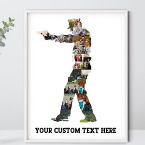 Regalo per agente di polizia, collage fotografico personalizzato per poliziotto, regalo per poliziotto, regalo per papà poliziotto, fidanzato poliziotto, forze dell&#39;ordine, pensionamento della polizia