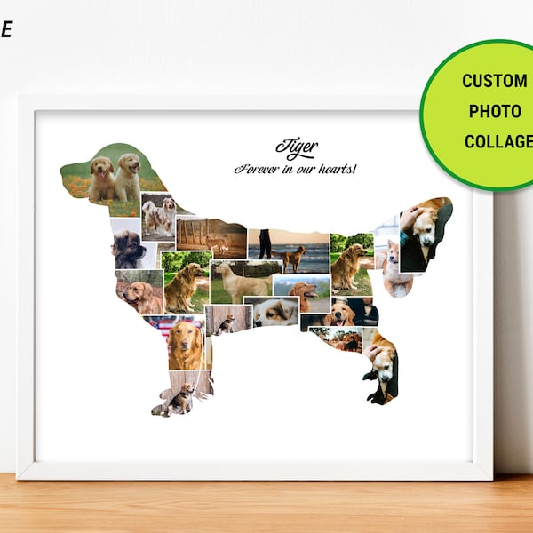 Your Own Dogs Full Body Silhouette Dog Puppy Service Dog Canine Pet Pet Memorial Pet Loss Custom Silhouette Photo Collage Digital Printable