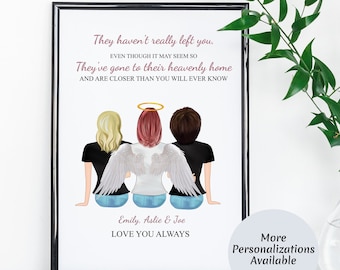 In Heaven, Personalized Memorial Print,  In Loving Memory, Remembrance Gift, Bereavement Gift, Sympathy, Memorial Gift, Memory digital print