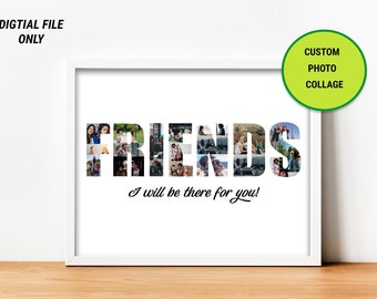 Friend Photo Collage, Bff Picture Collage, Bff Gifts, Best Friend Gift, Gifts For Friends, Friendship Gift, PRINTABLE DIGITAL FILE