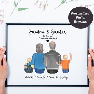 Personalised Grandparent Gift, Family Gift, Grandparents Gift, Grandchildren, Gift For Grandad, Gift For Grandma, Custom Mother's Day Gift