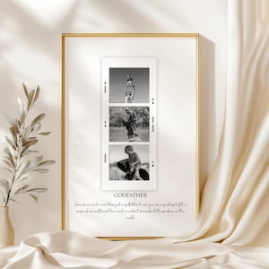 Regalo de padrino personalizado, regalo de cumpleaños para padrino, impresión fotográfica personalizada, regalo de ahijado o ahijada, impresión de padrino para el día del padre