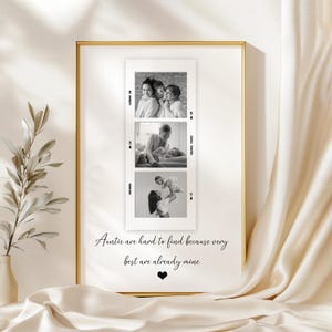 Impression personnalisée tante, cadeau d'un neveu ou d'une nièce, cadeau d'anniversaire pour tante, cadeaux photo personnalisés, cadeau d'anniversaire pour soeur, cadeau de fête des mères