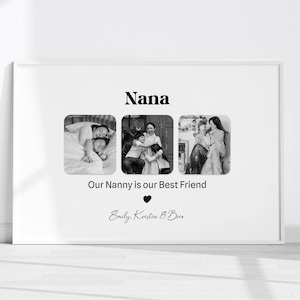 Custom Nana Photo Gift, Nan Mothers Day Gift, Personalised Nanny Birthday Print, Gift Grandchildren, Granny, Nan Thank You Gift, Photo Gift
