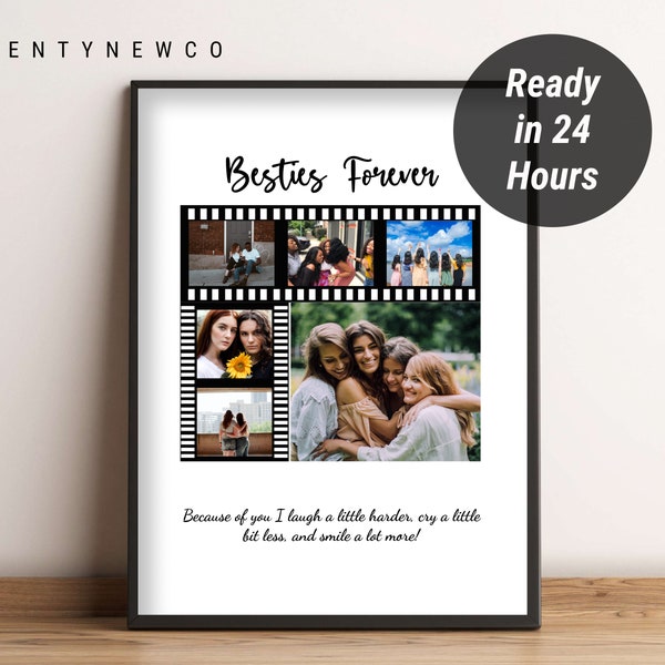 Bestie Photo Collage, Best Friend Gift, Friendship's Day Gift, Photo BFF Gift, Bestie Gift, BFF Photo Collage, Personalized Gift for Bestie