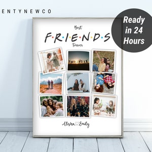 Collage de fotos de mejores amigos, regalo para el mejor amigo, regalo para mejores amigos para siempre, regalos para mejores amigos, regalo para amigos, recuerdo personalizado para el mejor amigo
