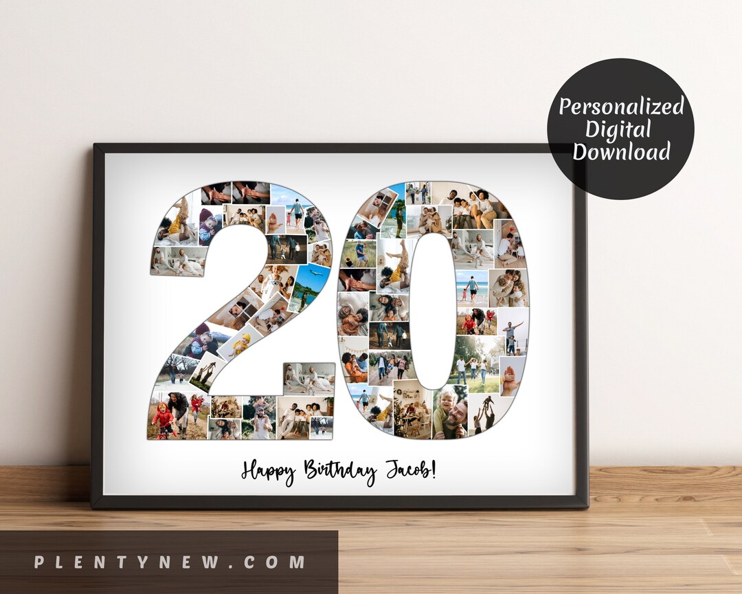 Personalize 20th Anniversary Gift, 20 Years Wedding Anniversary Gift