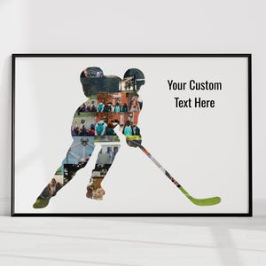 Ice Hockey Gifts, Custom Ice Hockey Coach Gift from Hockey Team Players, Ice Hockey Photo Collage, Ice Hockey Ornament, Hockey Player Gift