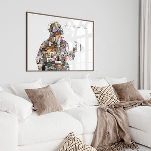 Gifts for husband firefighting: custom firefighter photo collage.