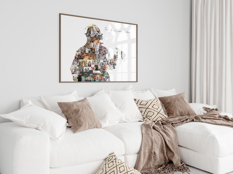 Gifts for husband firefighting: custom firefighter photo collage.