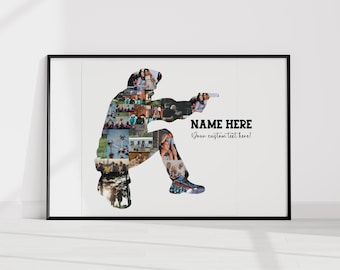 Policer Officer Gift, Personalized Cop Photo Collage, Policeman gift, Police Dad Gift, Police Boyfriend, Law Enforcement, Police retirement