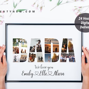 DADA Photo Collage, Father&#39;s Day Gift, Father Day Gift, Father Gift, Birthday Gift for Dad, Christmas Gift For Dad, Dad Gift, Personalized
