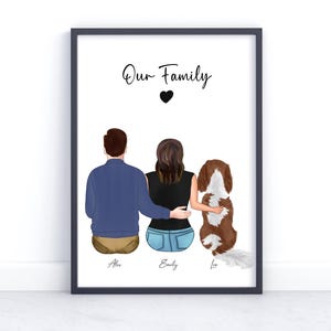 Personalised Handmade Pet Print, Custom Dog Owner Gift, Custom Family Pet Portrait, Dog Lover Gift, Personalized Pet Gift, Pet Owner Gift