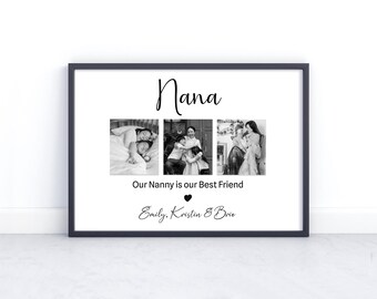Nanny Blue Floral - Regalo di compleanno - Regalo per tata - Tazza personalizzata - Regalo dai nipoti - Regalo per tata - Festa della mamma - Italia