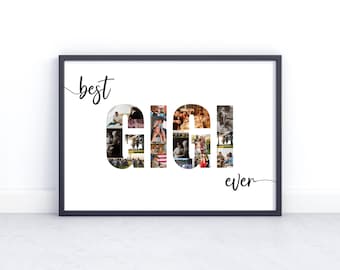 Personalized GIGI Photo Collage, Best Gigi Ever, Mothers Day Gift For Grandma, GIGI Picture Collage, Gigi Gift from Grandkids, Gift for GiGi