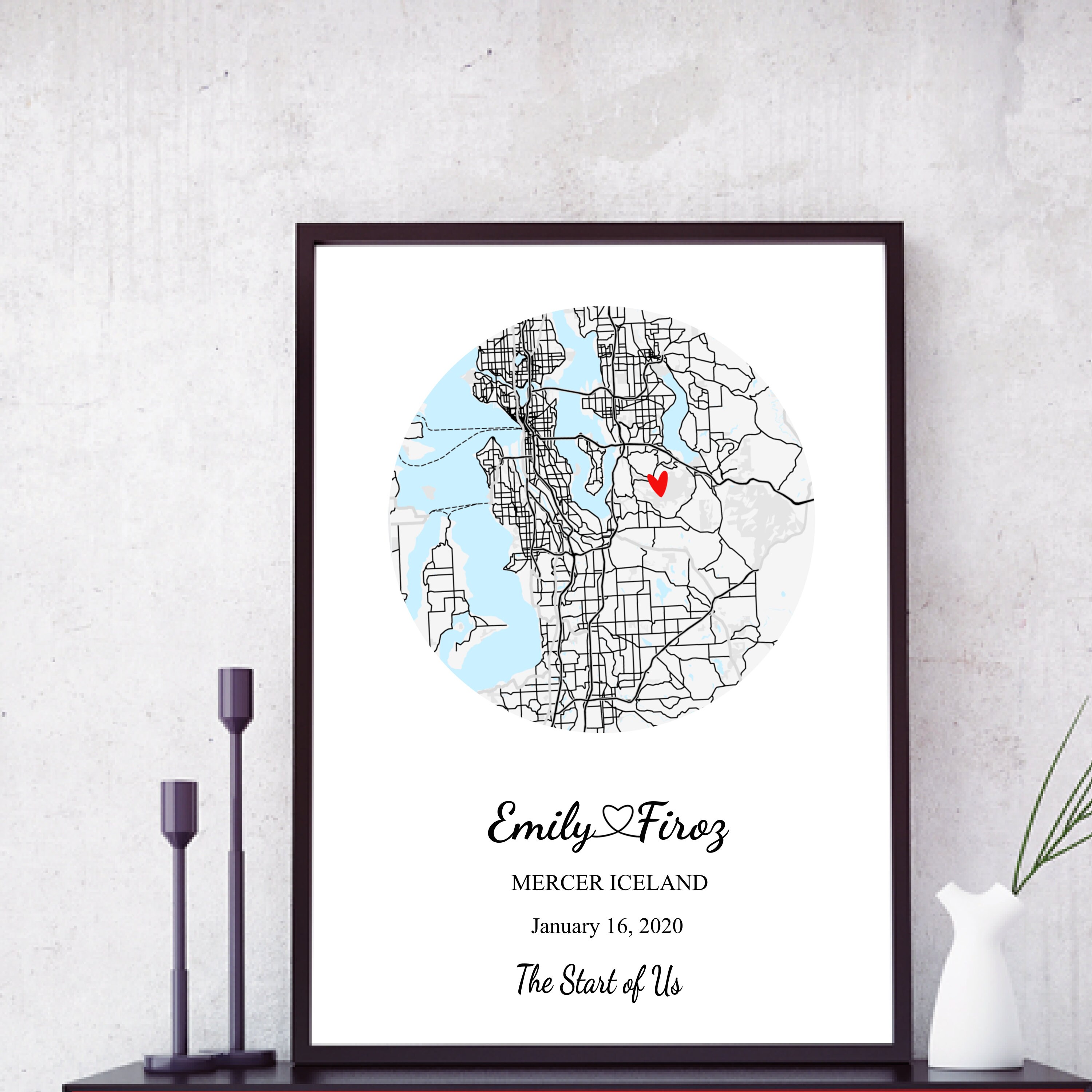 Custom Map Print | Personalised New Home Print | Custom Maps Wall Art ...