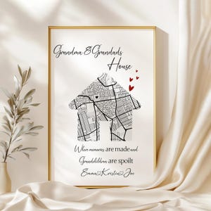 Cadeau imprimé personnalisé pour grands-parents, cadeau d'anniversaire, cadeau de petits-enfants, cadeaux personnalisés pour grand-mère, cadeau grand-mère, fête des mères