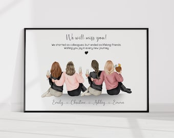 Retirement Gift For Women Goodbye Coworker Work Colleague Print Leaving Gift For Colleague Friendship Gift Work Bestie Leaving Gift Ideas