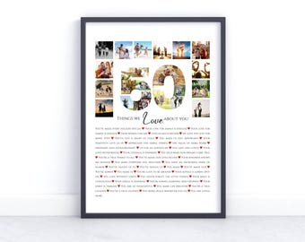 50 Reasons We Love You | 50th Birthday Gift | Custom Gift | 50th Birthday Gifts For Women | 50th Birthday Gifts For Men Special Gift for her
