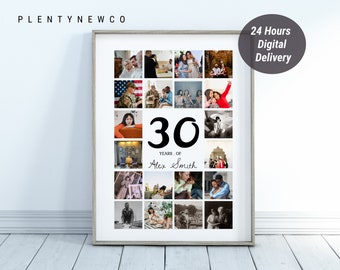 任意の数字の写真コラージュ、18歳の誕生日プレゼント、30歳の誕生日プレゼント、40歳の誕生日の写真コラージュ、数字の写真コラージュ、写真コラージュギフト