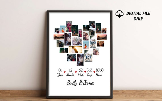 Custom 1 Year Anniversary Gift for Boyfriend, One Year Anniversary Gifts  for Husband, 1 Year Anniversary Gift for Girlfriend, for Couples 