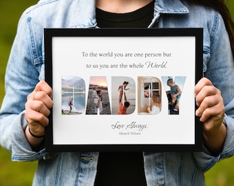 Daddy Photo Collage, Customized Father's Day Gift, Gift For Daddy, Personalized Gift for Dad, Photo Gift, Printable Father Day Photo Collage