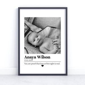 Personalisiertes neues Baby, Muttertagsgeschenk, Neugeborenen Geschenk, neue Eltern Geschenk Poster, Neugeborene Fotokunst, Mutterschaftsgeschenk Wandkunst, Neugeborenen Andenken