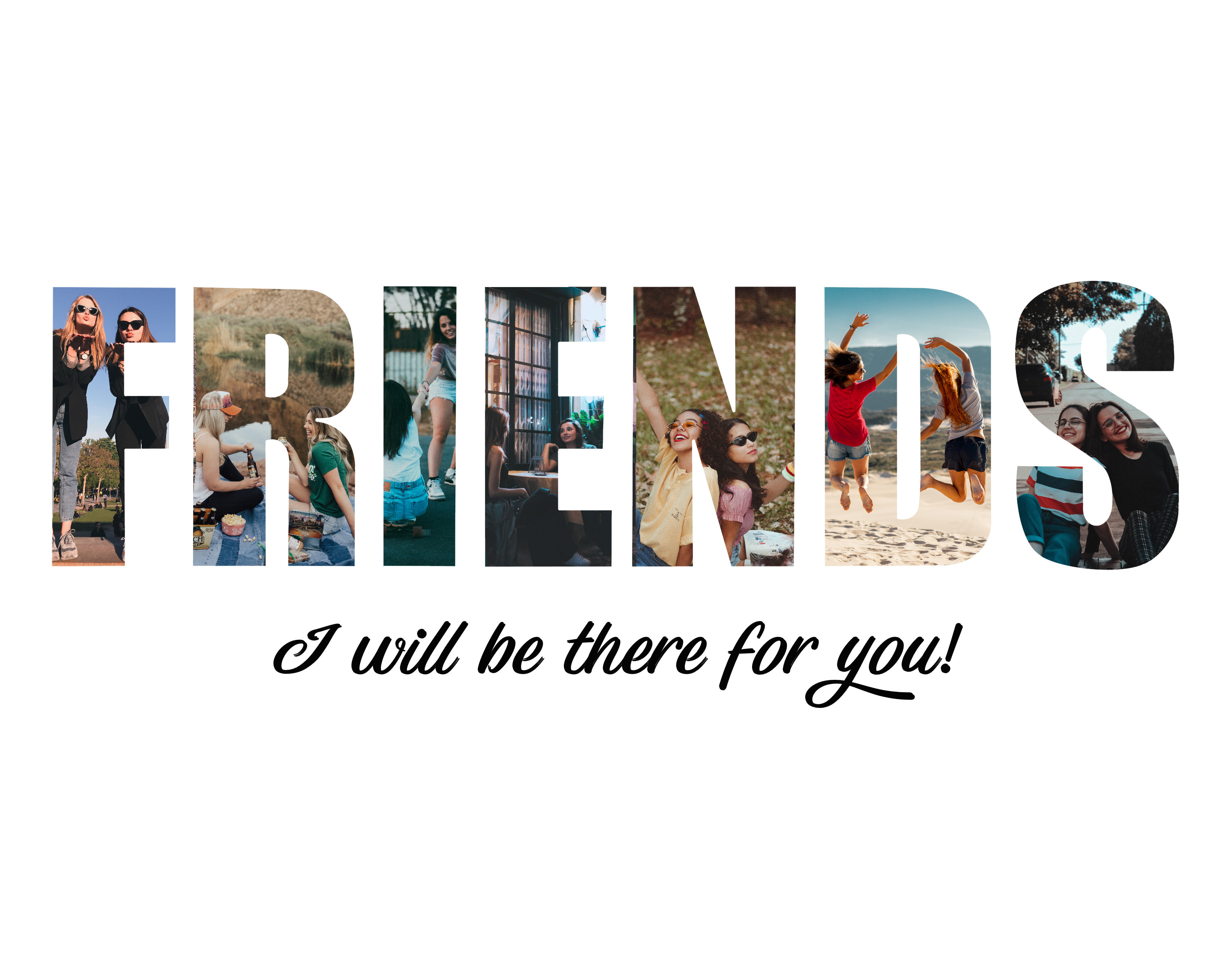 Friend Photo Collage Bff Picture Collage Bff Gifts Best Etsy
