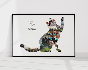 Cat Photo Collage-Cat Collage-Cat Memorial Collage-Photo Collage-Pet Memorial Photo Collage-Printable Collage-Custom Collage-Cat Lover Gift