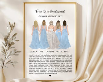 Demoiselles d'honneur, cadeau de mariage tribu personnalisé, cadeau de demoiselles d'honneur pour la mariée, cadeau de mariage personnalisé de demoiselle d'honneur