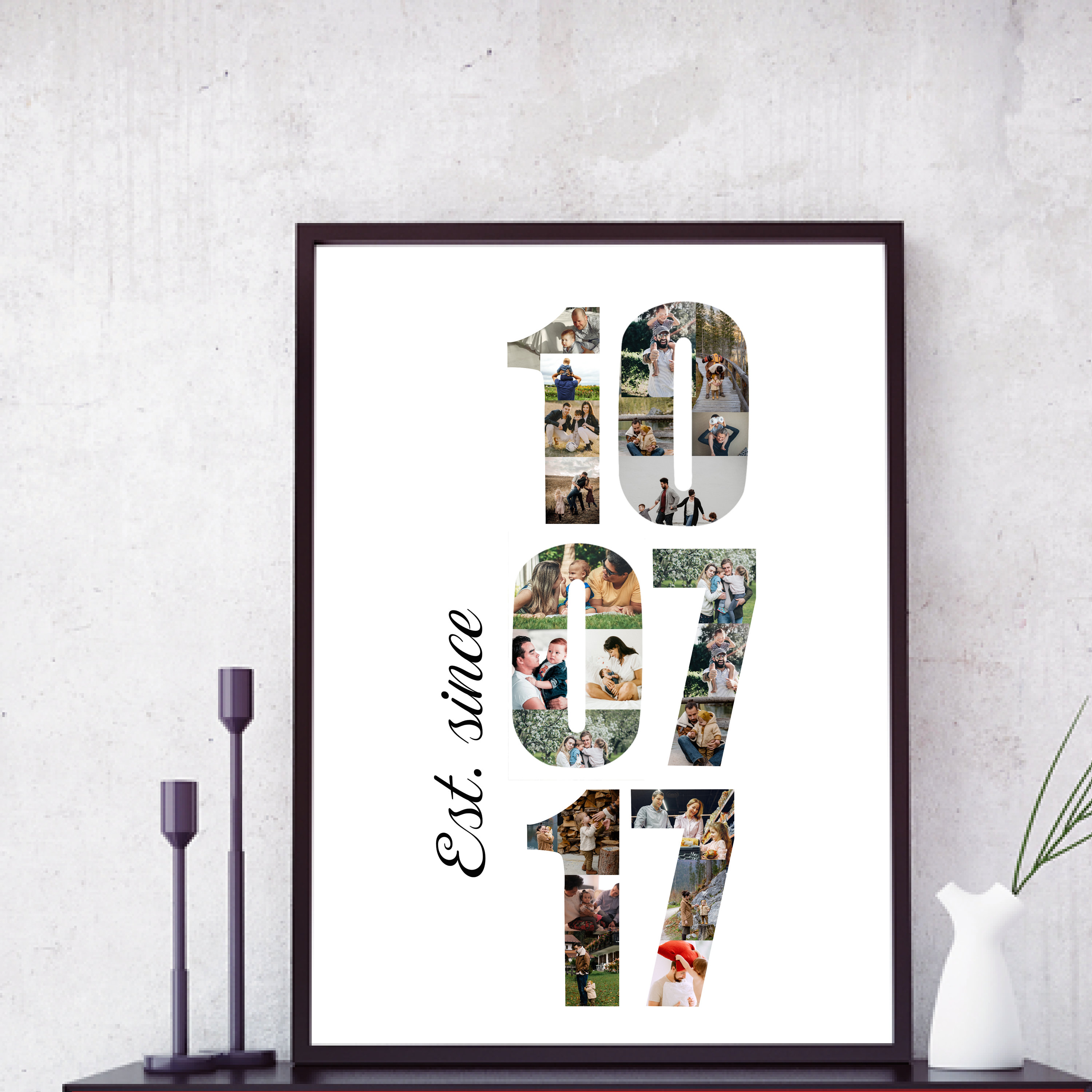Custom Date anniversary collage Photo collage anniversary Etsy