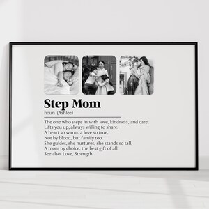 Personalised Step Mum Picture Collage Memorable Gift for Step-Mum, Mothers Day Gift, Gift for Her, definition, Birthday Gift for Step Mum