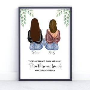 Personalised gift for your best friend - choose your quote, Print for best friends, Xmas Gift for friends, best friend print, Christmas gift