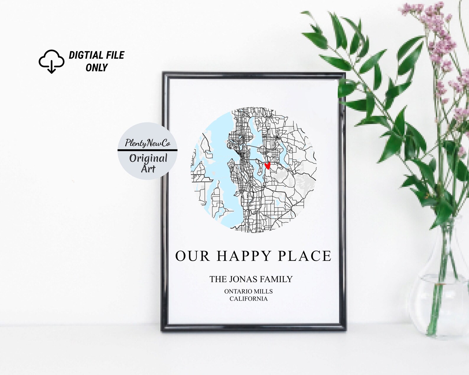 Custom Map Print | Personalised New Home Print | Custom Maps Wall Art ...