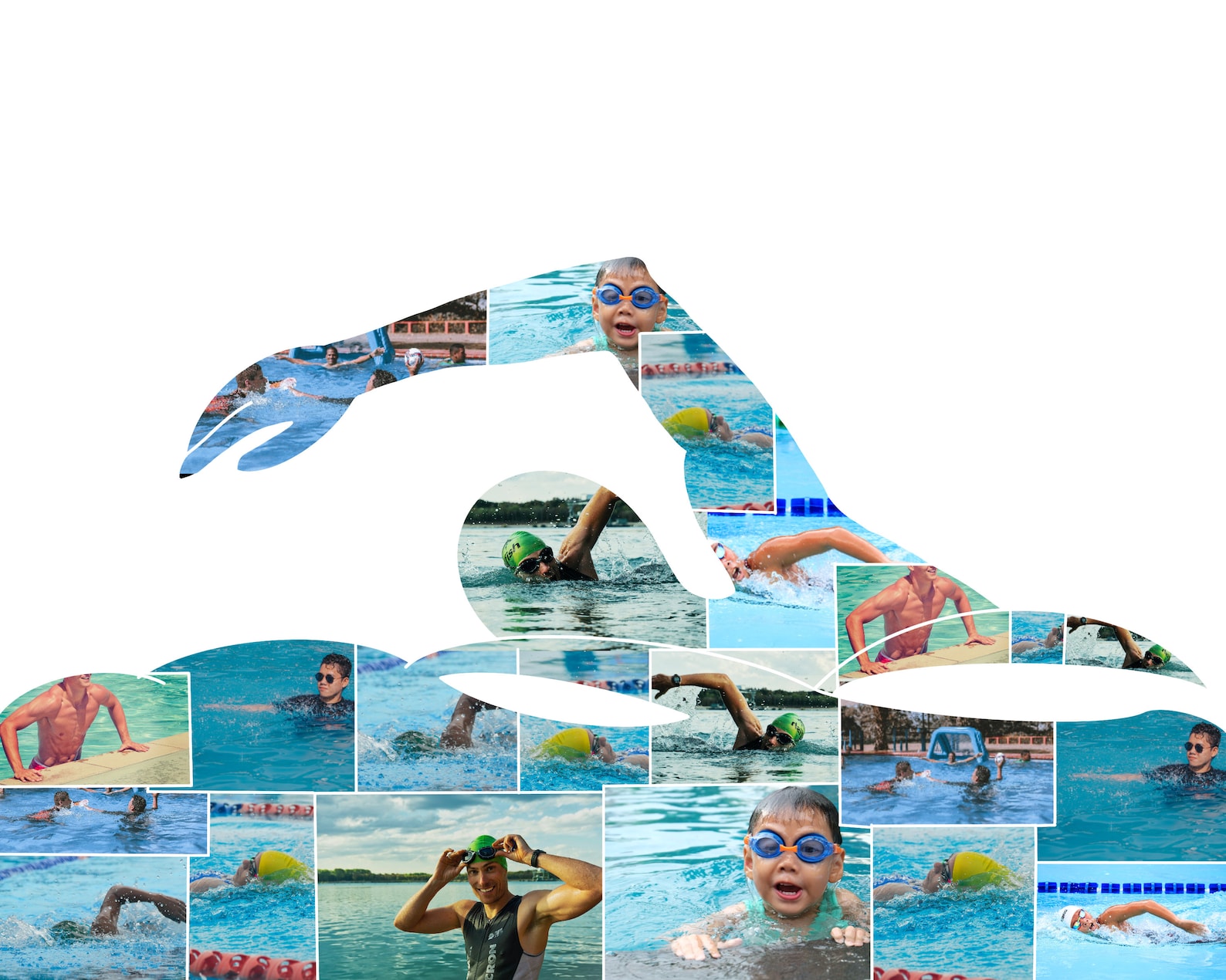 Swimmer Photo Collageswimming Collageswimmer Giftswimmer Etsy