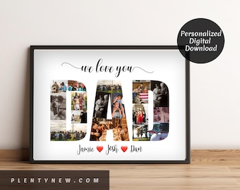 DAD Photo Collage, Birthday Gift for Dad, Father's day Gift for Dad, Daddy, Father Gift, Gift For Dad, Father's Day Gift For Dad Gift Ideas