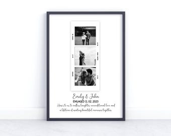 Alla hjärtans dag-present Anpassad förlovningspresent, Personliga förlovningsfoton Polaroidtryck, Unik bröllopspresent till honom eller henne Minnesgåvor