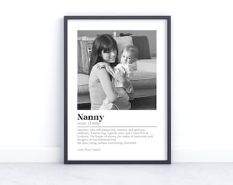 Personalised Nan Print Nan Definition Print Personalised Gift for Nan Birthday Gift for Nan Christmas Gift for Nanny Christmas Gift for Nan