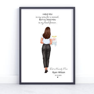 Regalo de aborto espontáneo, regalo personalizado por pérdida de bebé, regalo personalizado por pérdida de bebé, arte de pared de mamá de un ángel que nació muerto, impresión de pérdida de embarazo