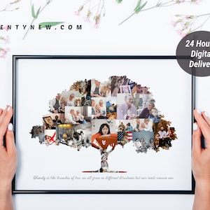 Family Tree, Personalised Photo Collage, Personalised Gifts, Gifts for Home, Digital Collage, Mother&#39;s Day photo collage, Mom Photo collage