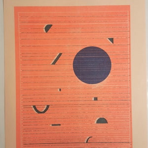 Solar #11, original Risograph 8 1/2 × 11 print