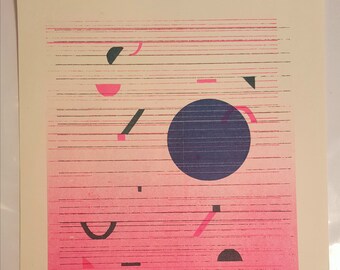 Solar #26, original Risograph 8 1/2 × 11 print