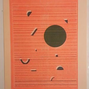 Solar #4, original Risograph 8 1/2 × 11 print