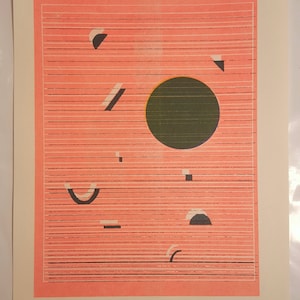 Solar #21, original Risograph 8 1/2 × 11 print