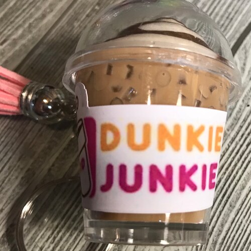 Dunkin' Donuts Iced Coffee Keychain Personalized Gift Etsy