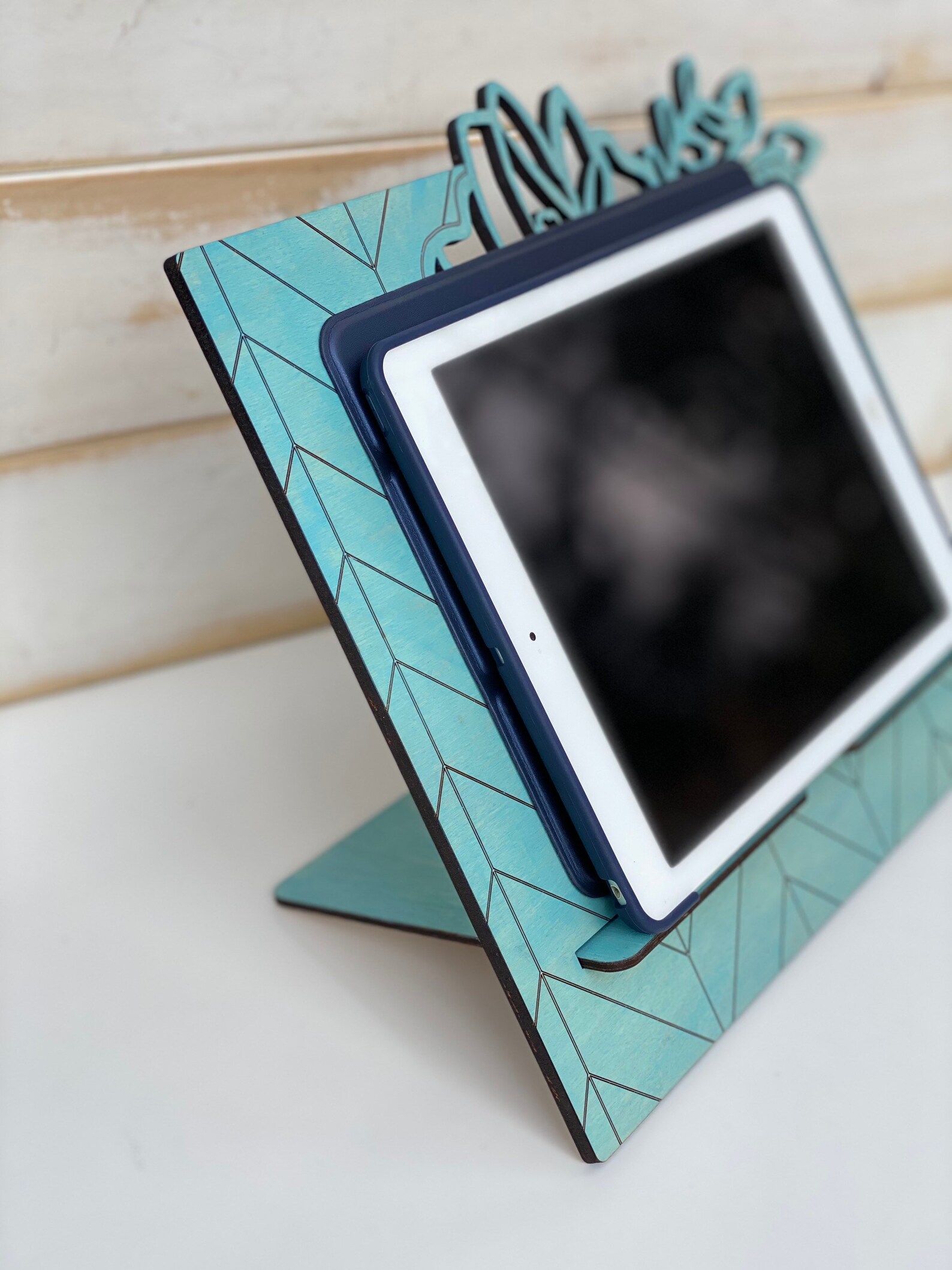 Floral Tablet Stand Wooden iPad Stand Laser Cut Tablet Etsy