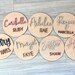8 Round Name Sign for Baby Birth Announcement Sign Baby Sign Baby Name ...